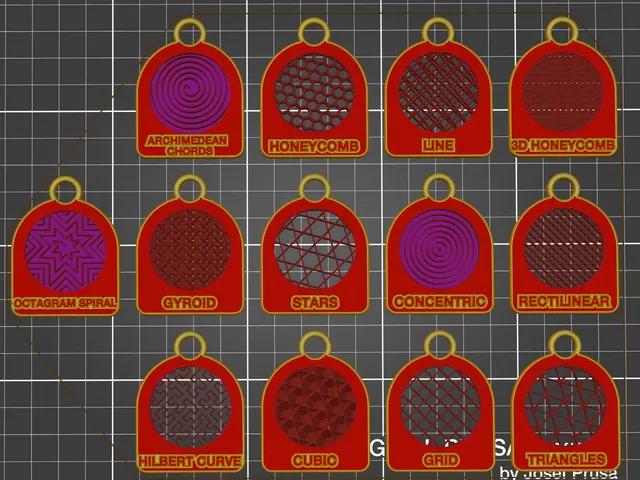 PrusaSlicer Infill Type Charms with name