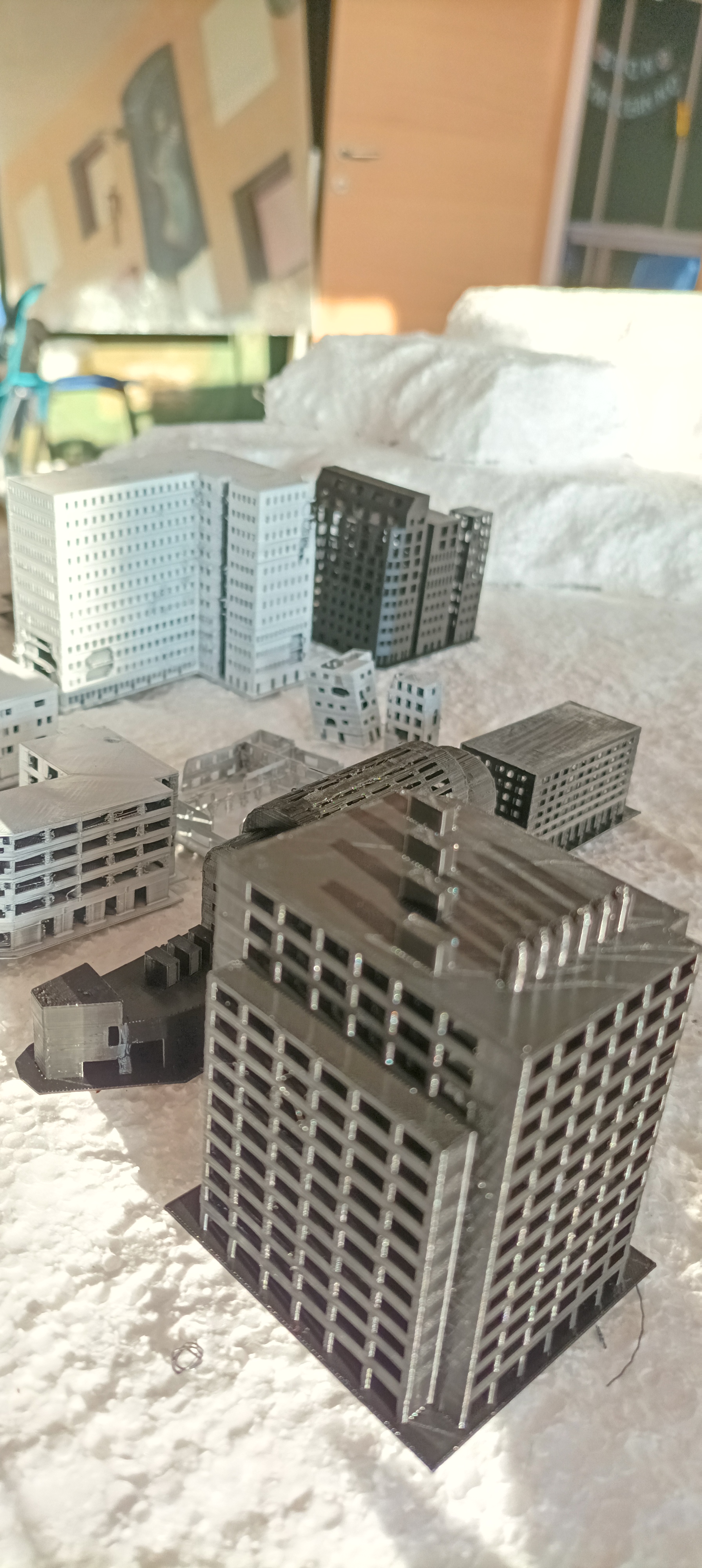 destroyed city