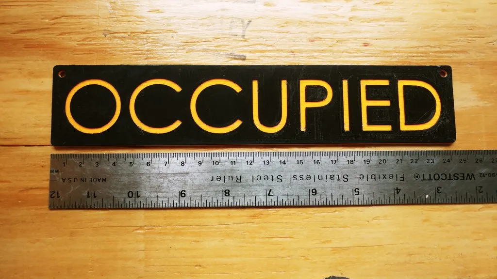 Occupied/Vacant sign by Kemmotar | Download free STL model | Printables.com for Free Printable Occupied Sign For Bathroom