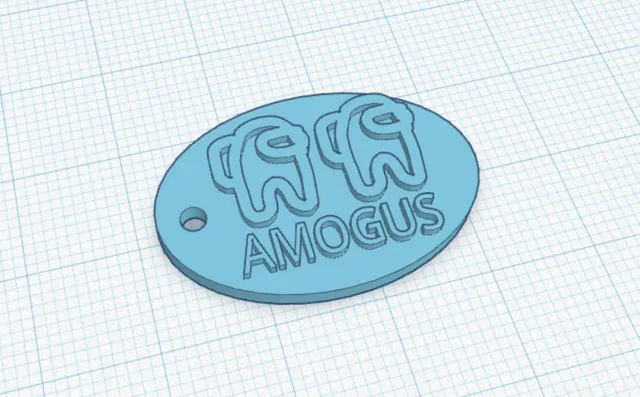 Amogus Keychain