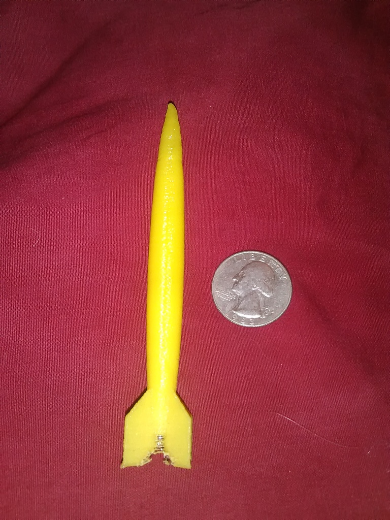 Miniatura 2 do modelo 3D Elongated V2 Rocket