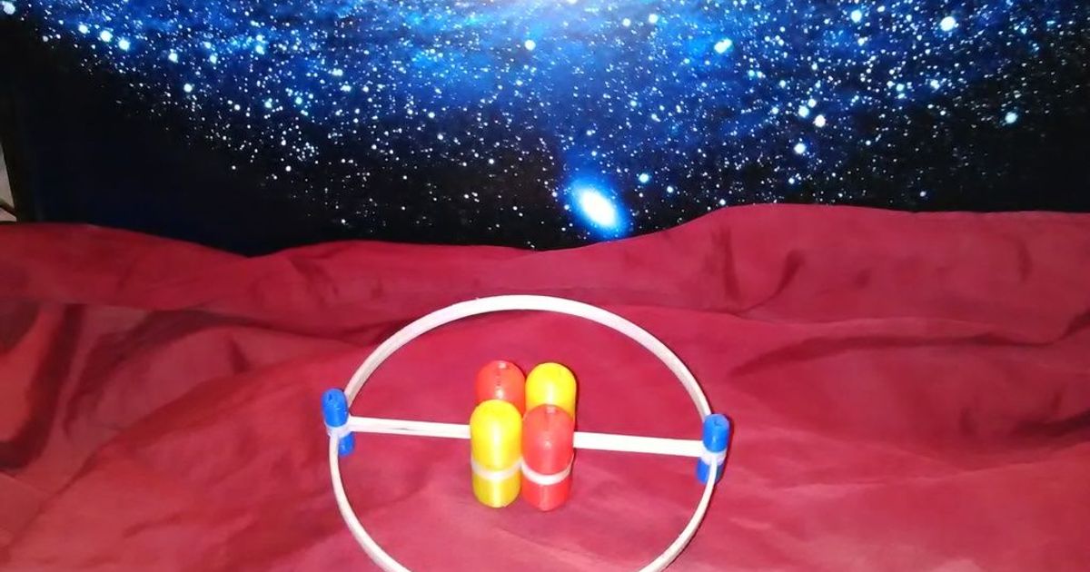 Helium Atom Model Multipart/Color by HAL_9000 | Download free STL model ...