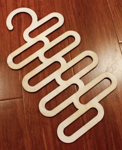 Lasercut Tie Holder for Metal Closet Rods