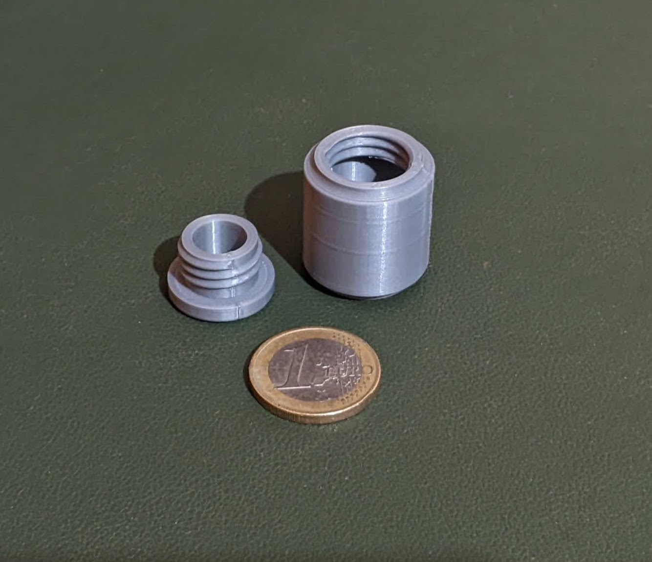 Mini pill box/container (with different kinds of caps)