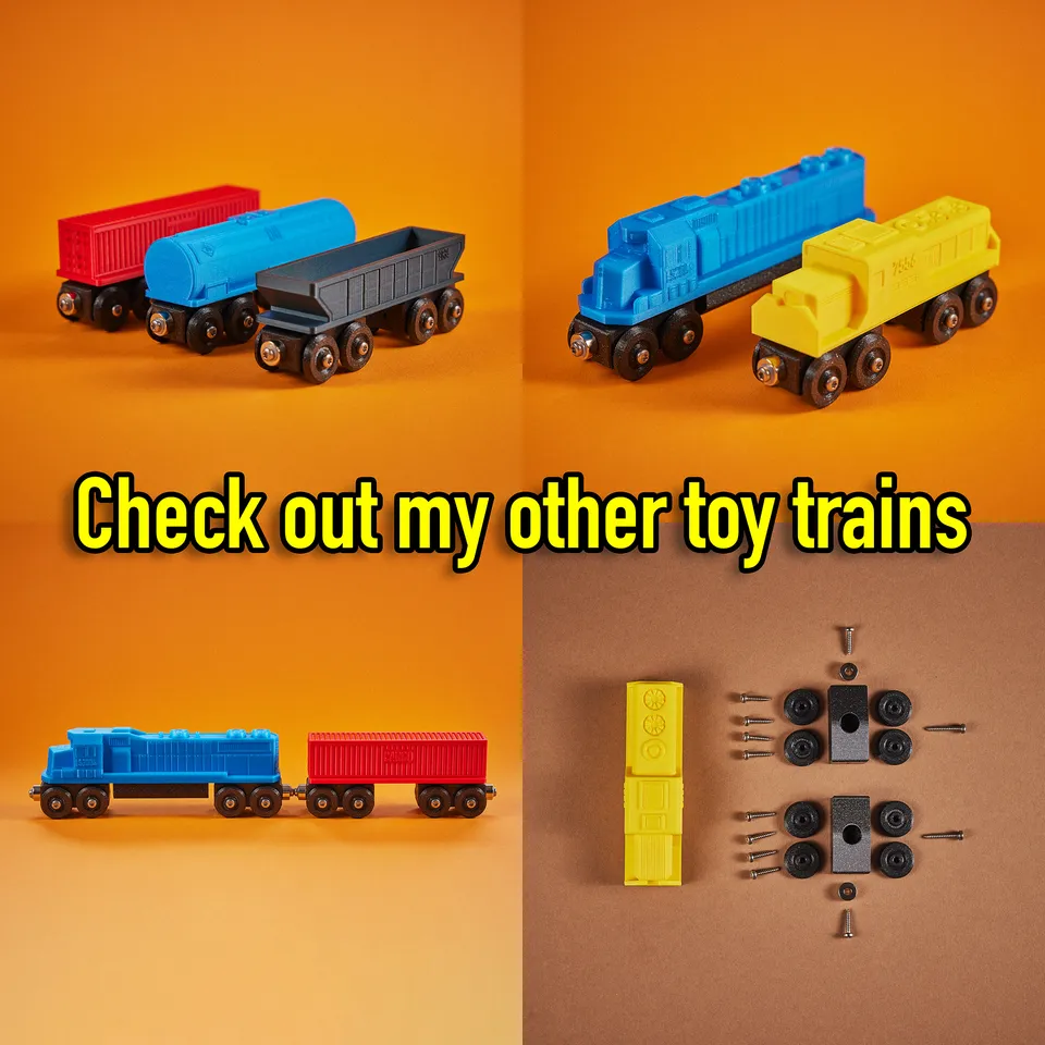 Toy Train BNSF locomotive BRIO / IKEA compatible by SCHWEINERT.COM