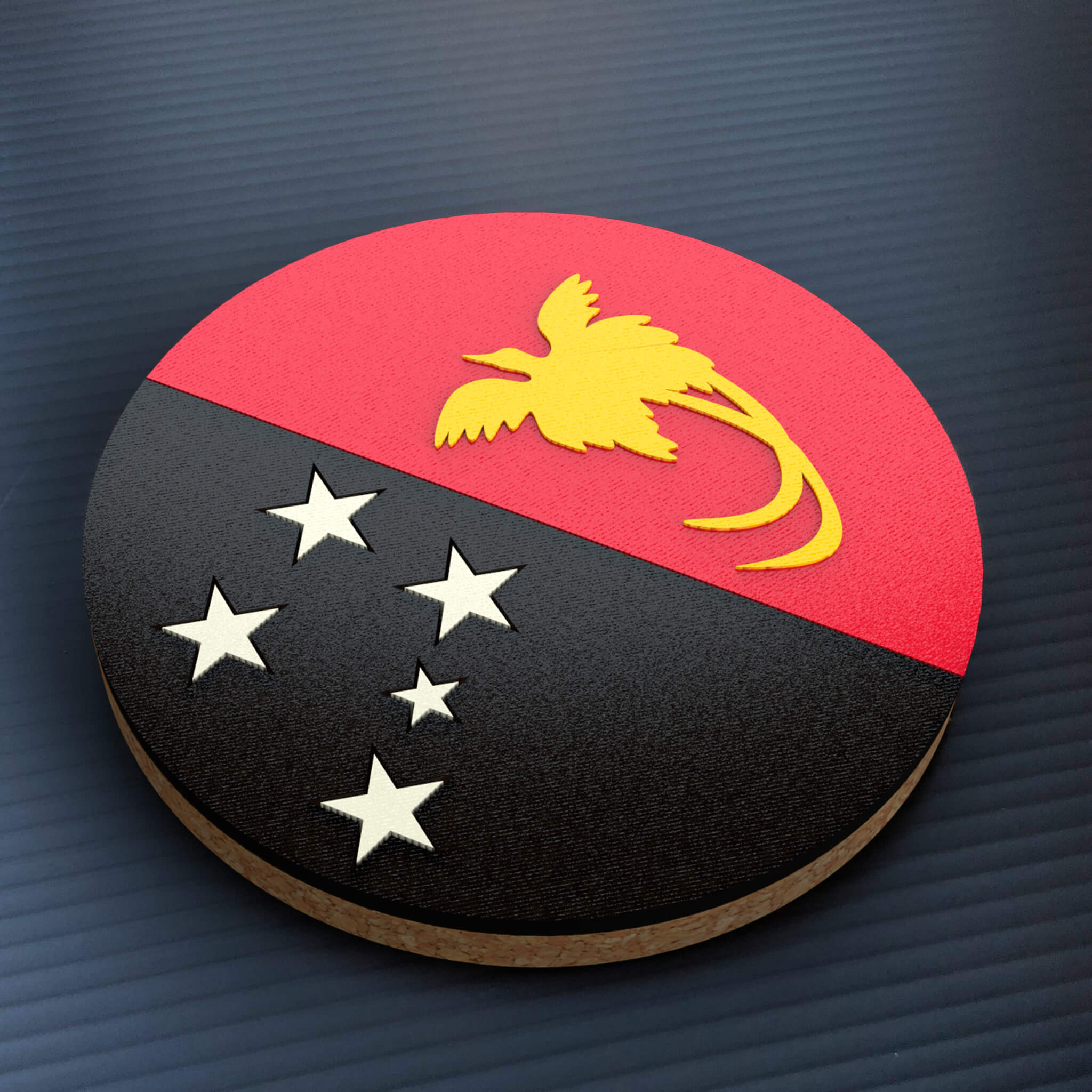 Papua New Guinea - Flag Beer Coaster