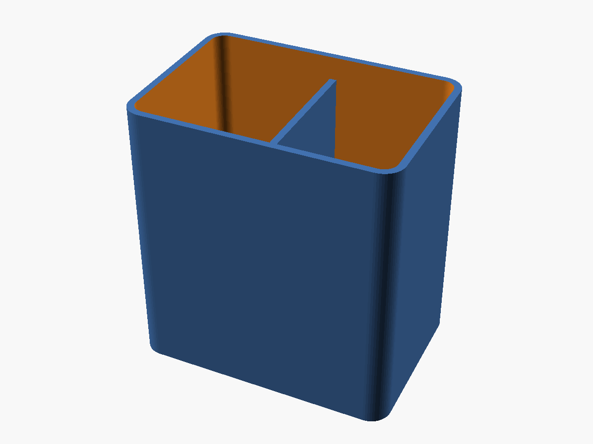 Pen Caddy — Desk Pen & Pencil Cup with Divider (Customizable)