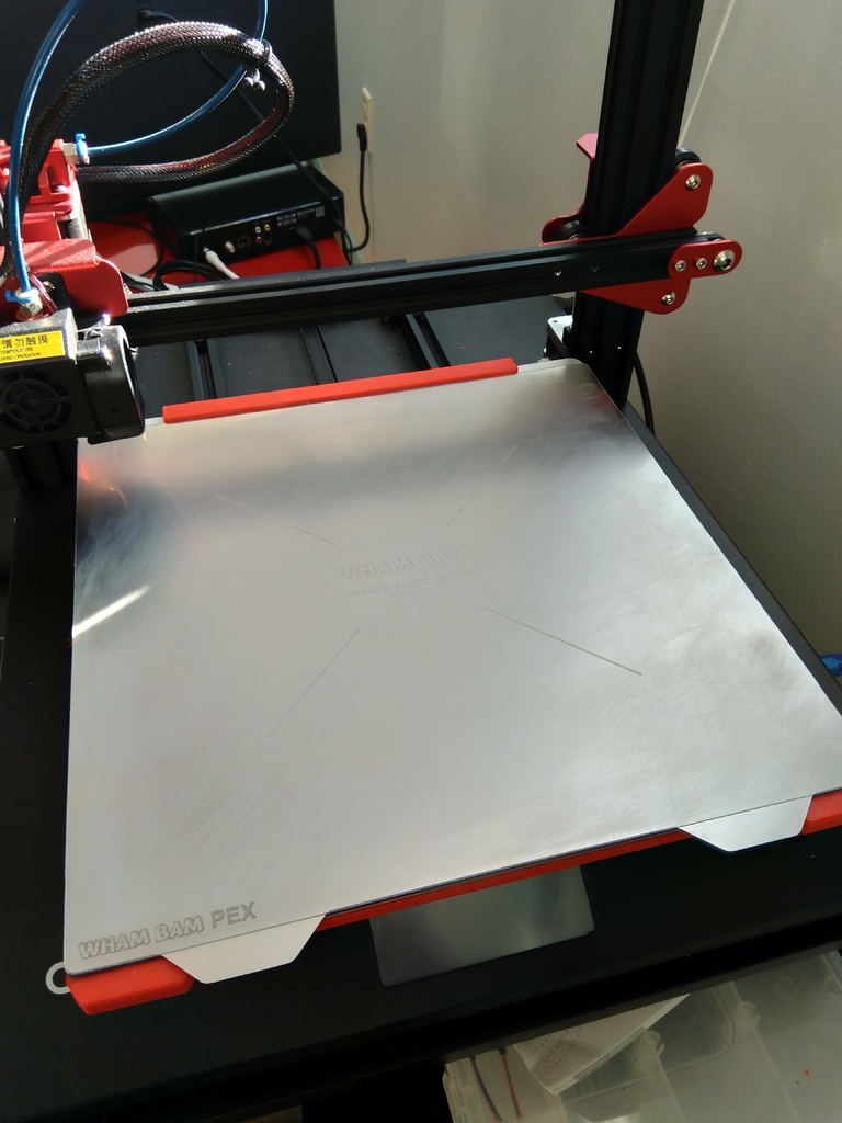 CR10s Pro tabs and stop for Wham Bam magnetic plate