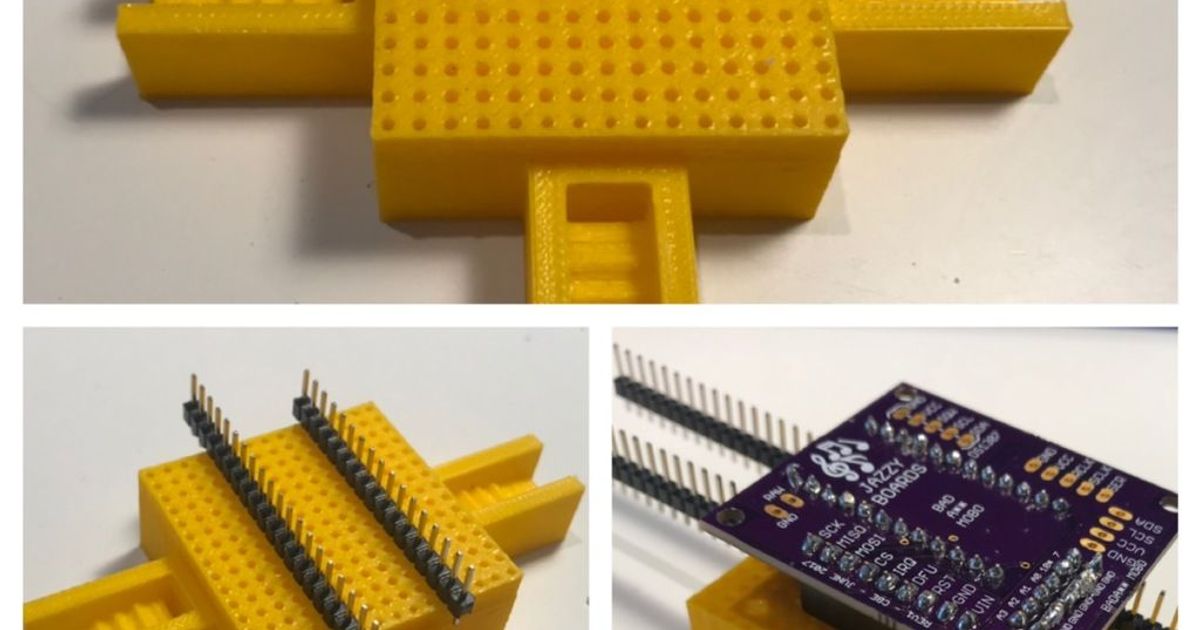 Breadboard Soldering Jig by jazzychad Download free STL model