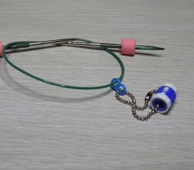 Stitch Marker and Counter Holder for Circular Knitting Needles