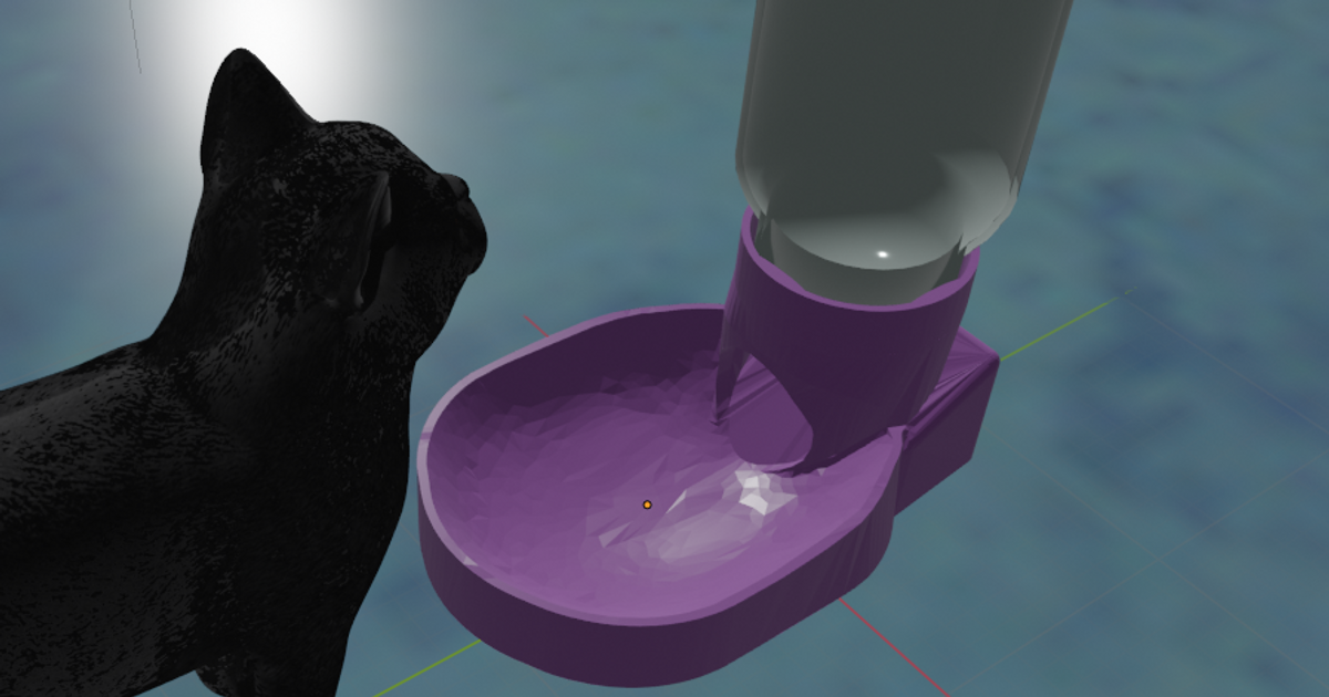 Cat / Dog Biscuit + Water Dispensers by PhunXter Download free STL