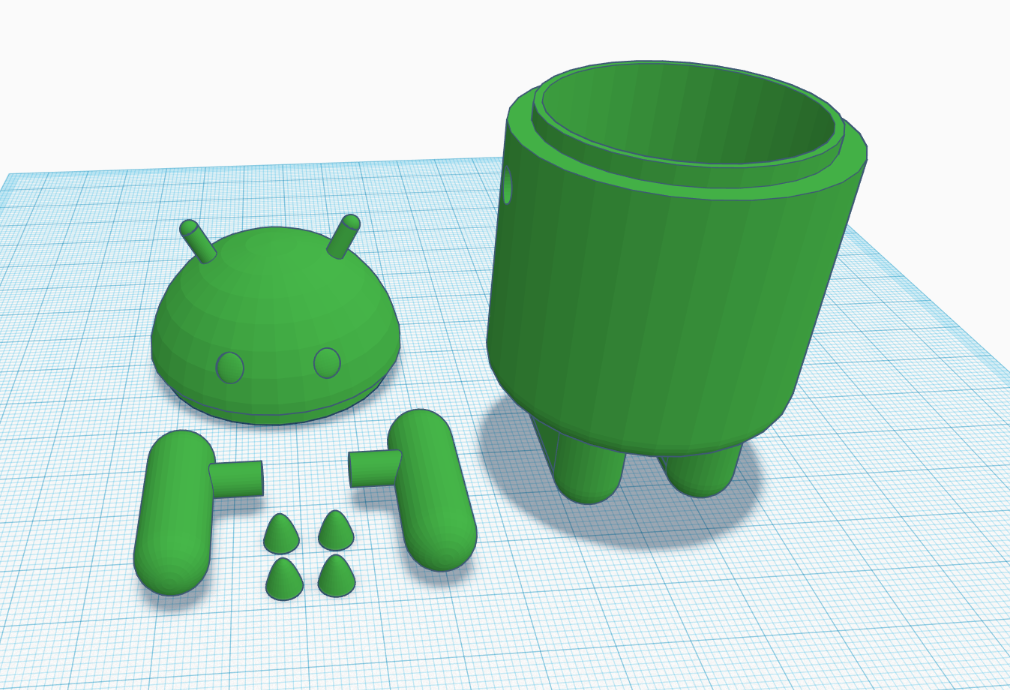 Android "Droid" robot box with moveable arms — miniatura 3