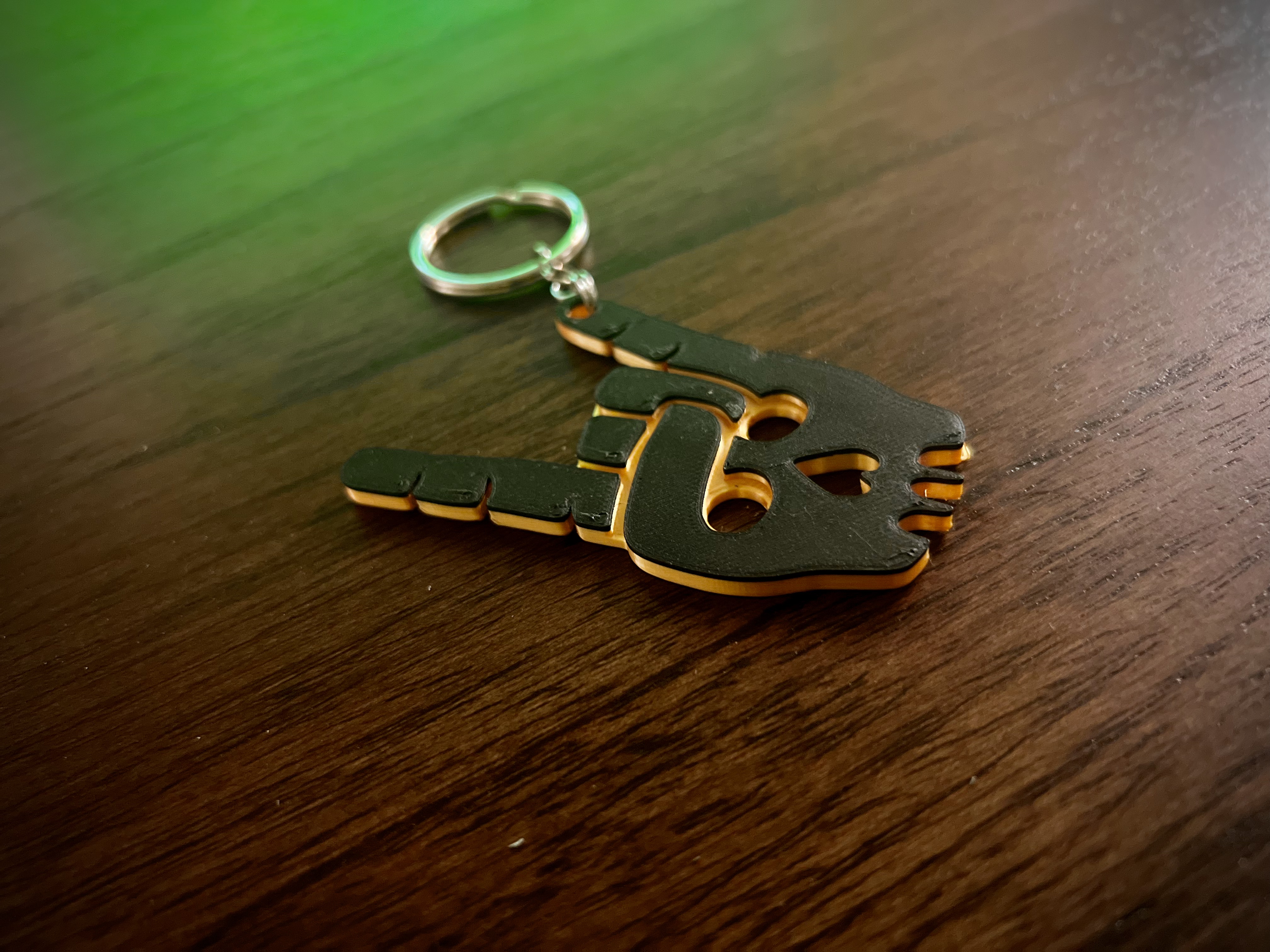 Rock Skull Keychain
