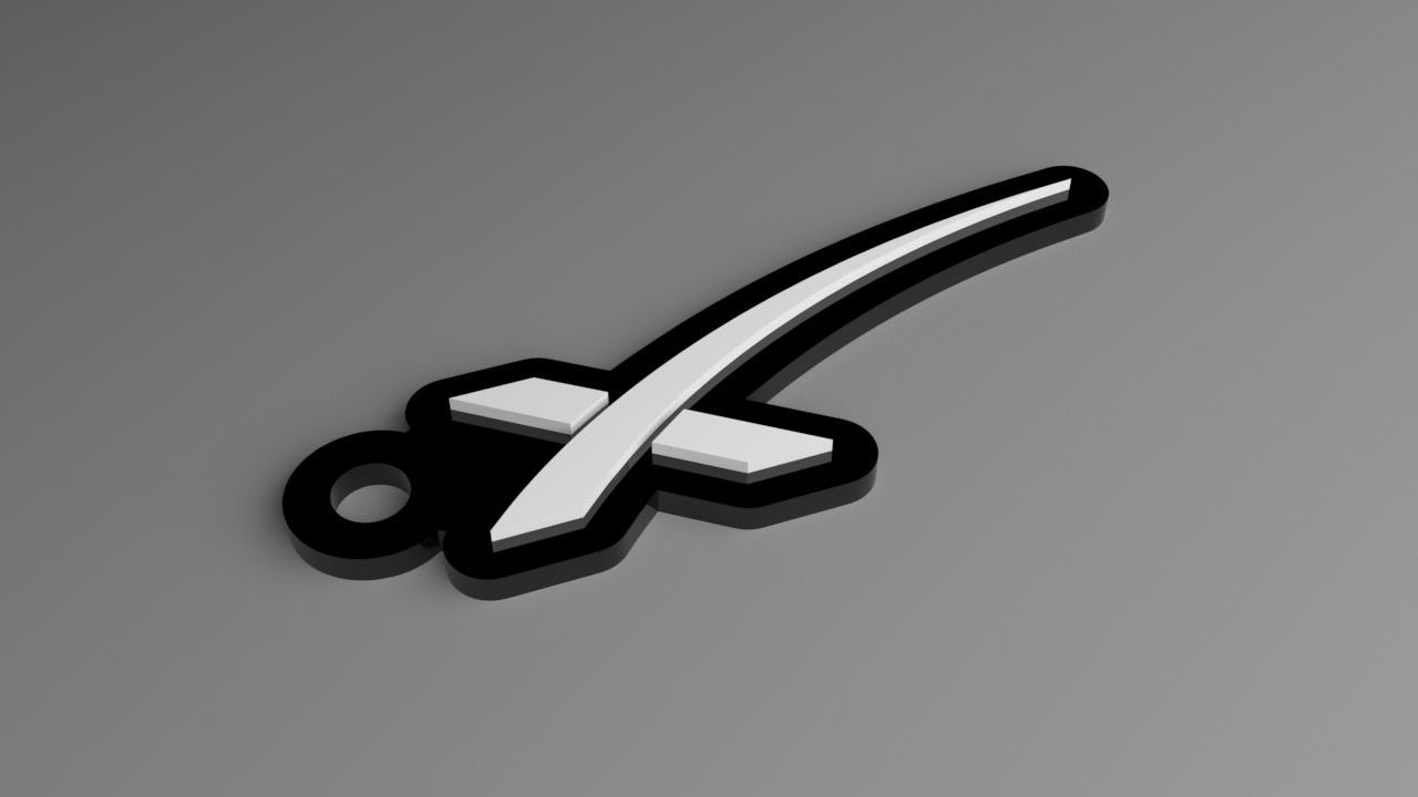 SpaceX Keyring - X Logo Contoured (Raised)