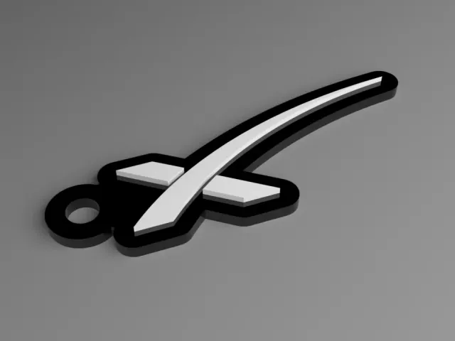 SpaceX Keyring - X Logo Contoured (Raised)