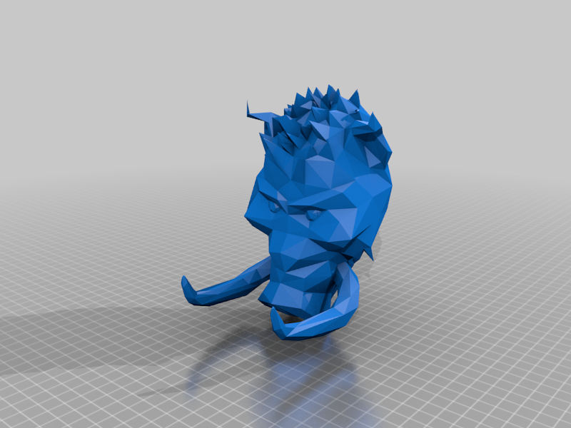 Low Poly Boar Head by Ax Download free STL model