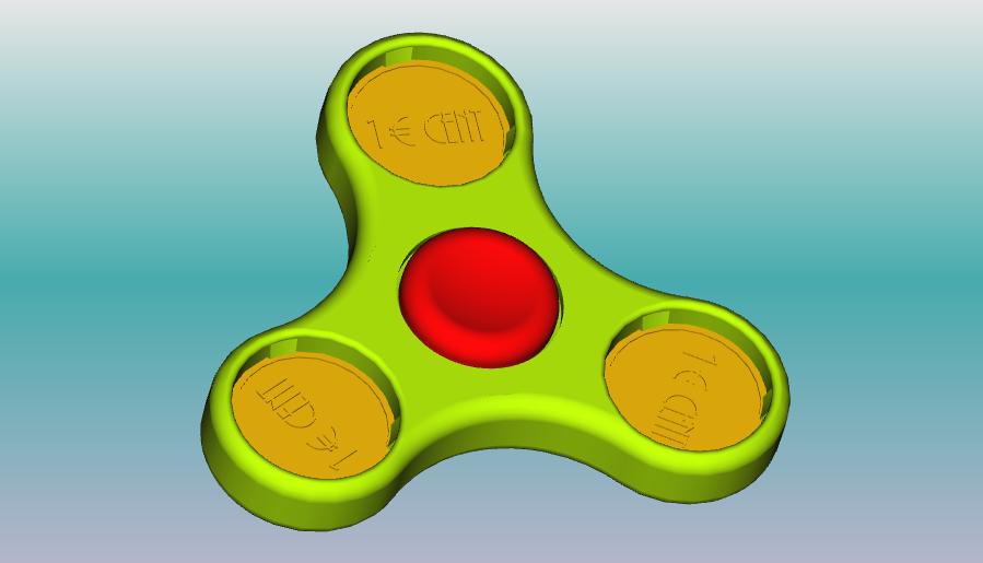Fidget Spinner Mini Print in Place laut Slic3r 2.4.2 16Cent + 6 Cent = 22 Cent