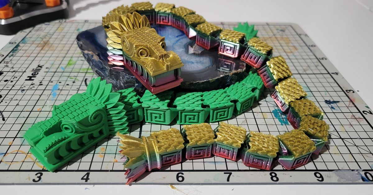Articulated Quetzalcoatl (updated) by Rextruction Download free STL