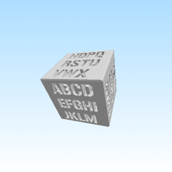 Perforated Paperweight — Letters & Numbers