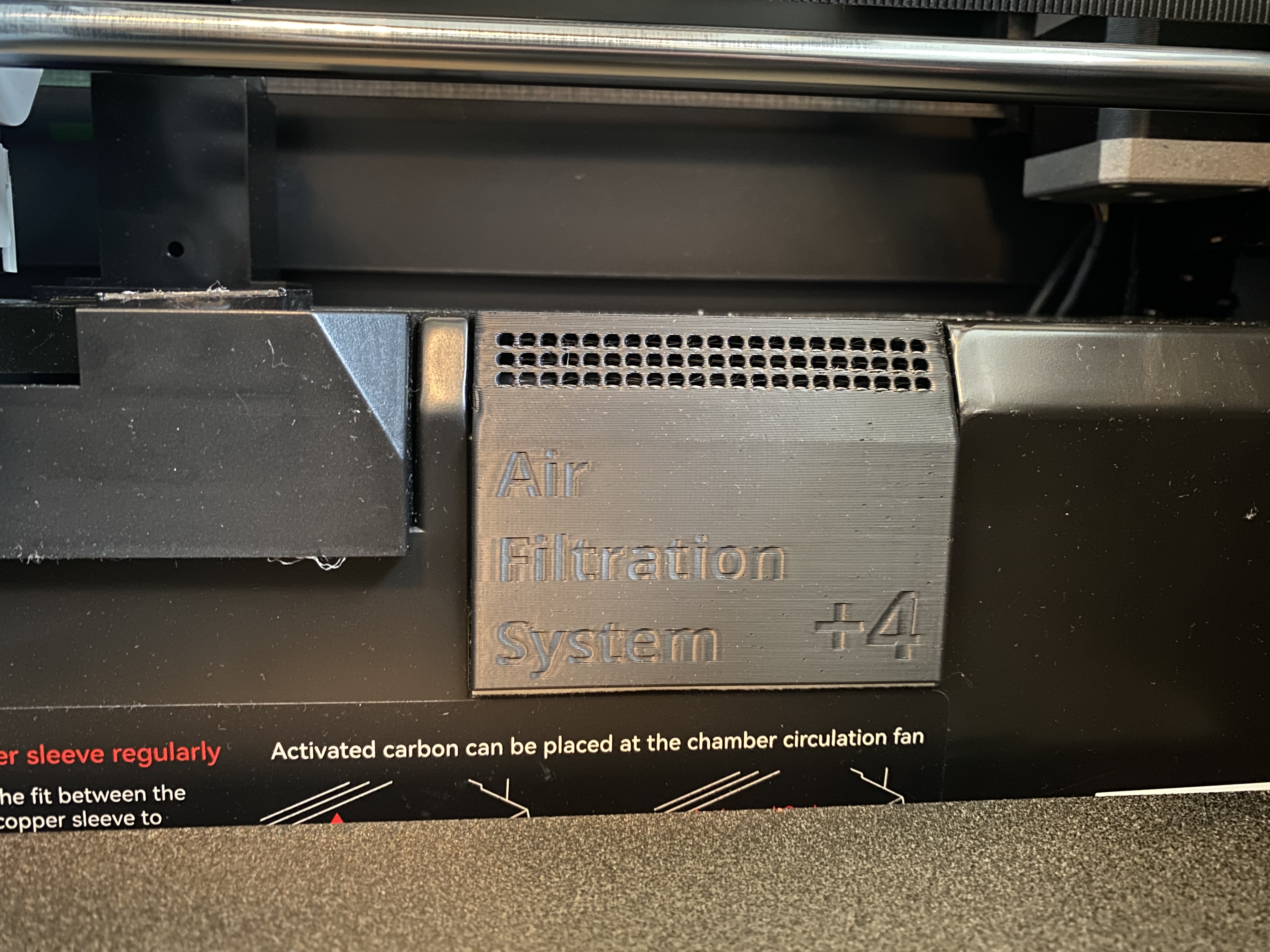 Filterbox for the Qidi Plus 4 with room for HEPA filter