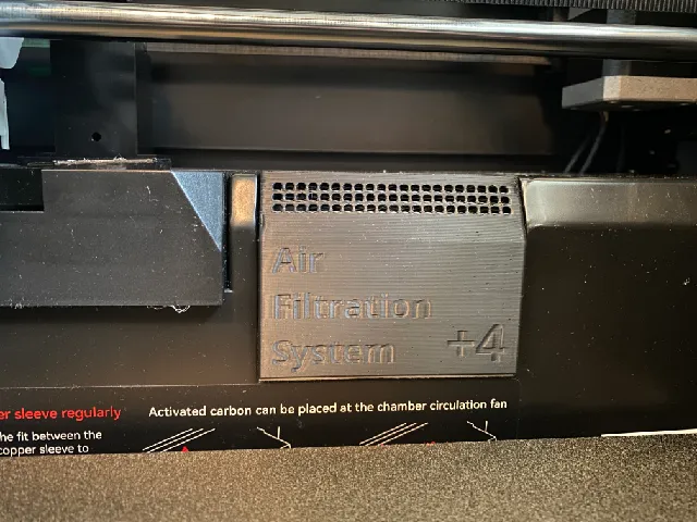 Filterbox for the Qidi Plus 4 with room for HEPA filter