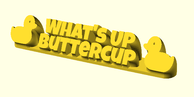 What's Up Buttercup 3D model