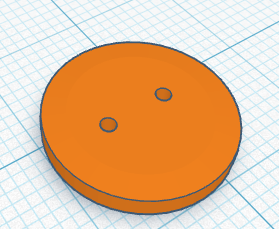 Shirt button with two holes