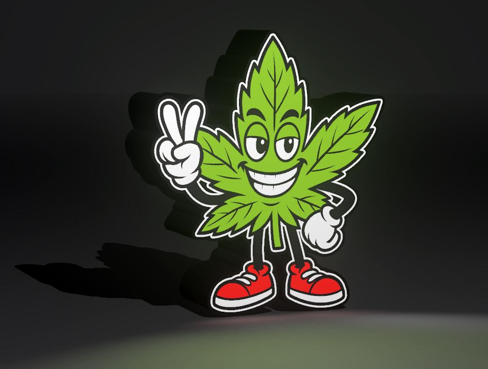 Cannabis Weed Lightbox LED Lamp