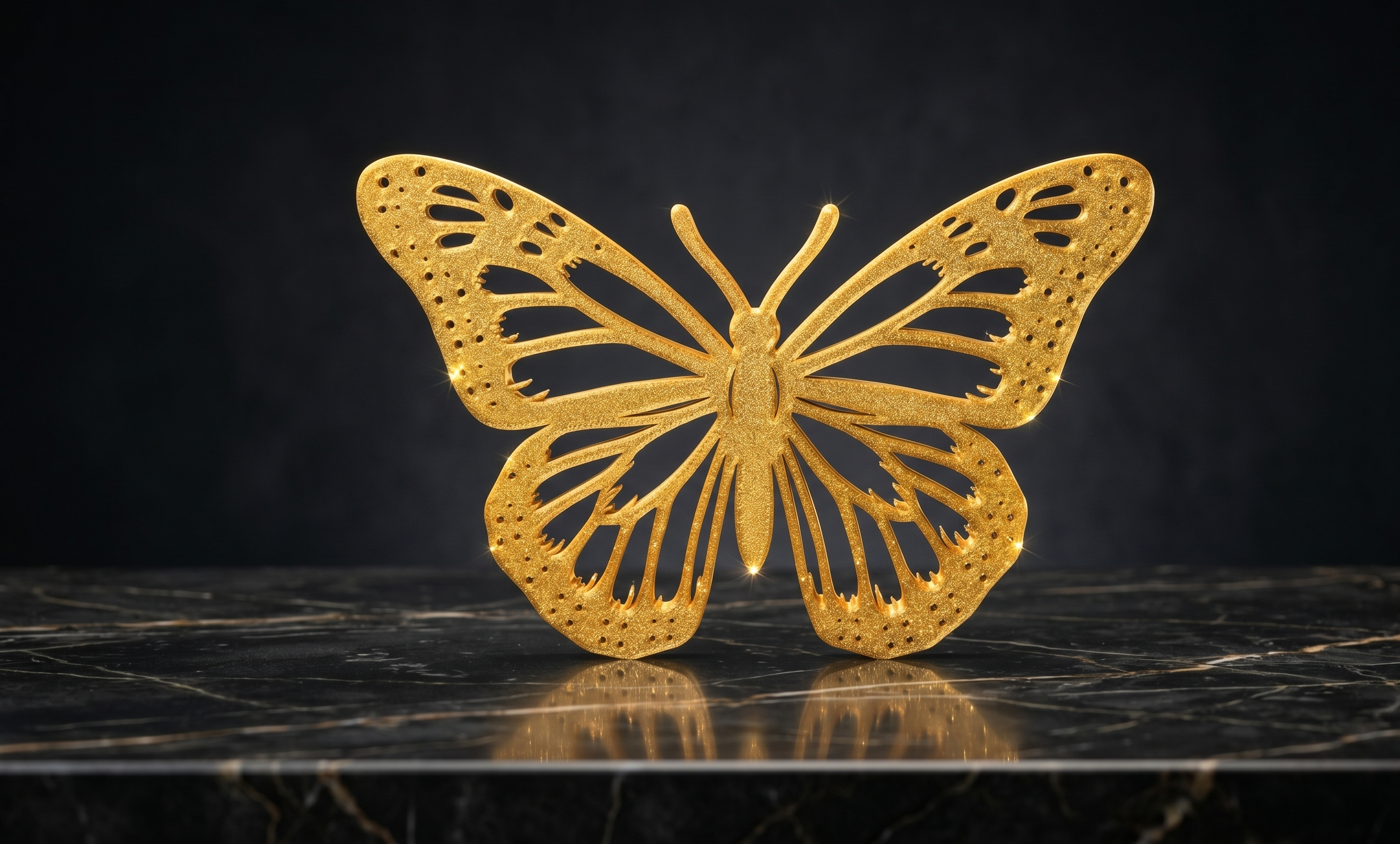 Elegant Gold Butterfly Figurine