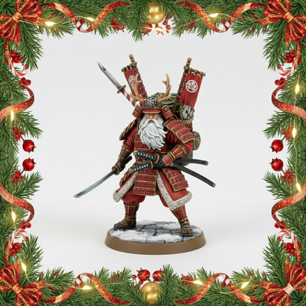 D&D Miniature: The Jolly Ronin (Santa Samurai)
