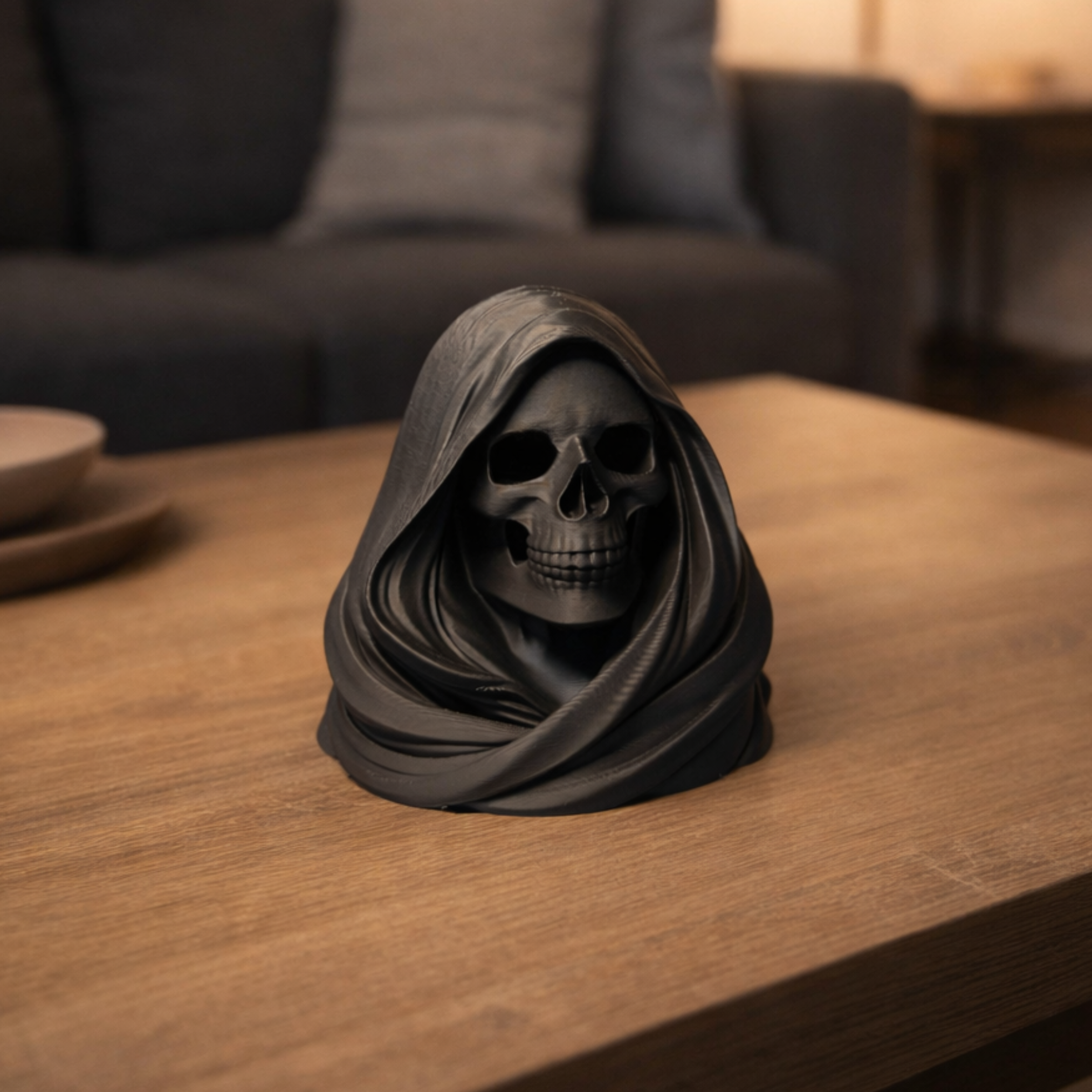 THE SKELETON HEAD UNDER ROBE / GOTHIC DECOR / HOMEDECOR / DECOR / SCULPTURE / ABSTRACT