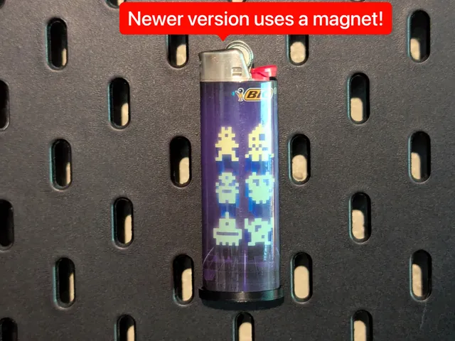 Bic Lighter Display Mount / Stand for Ikea Skadis Pegboard