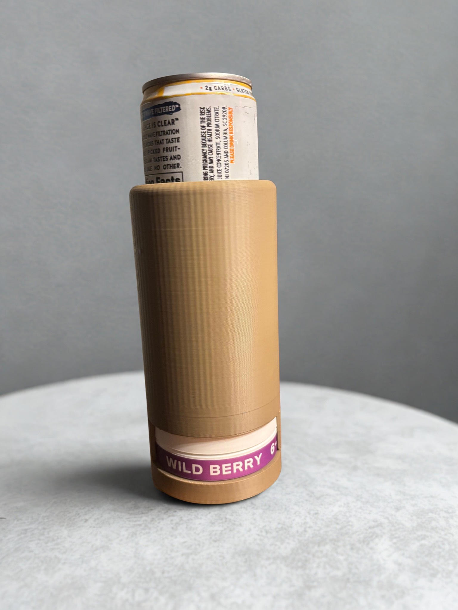 Velo Koozie: drink holder with nicotine pouch storage | beer coolie | soda cozie | koozy