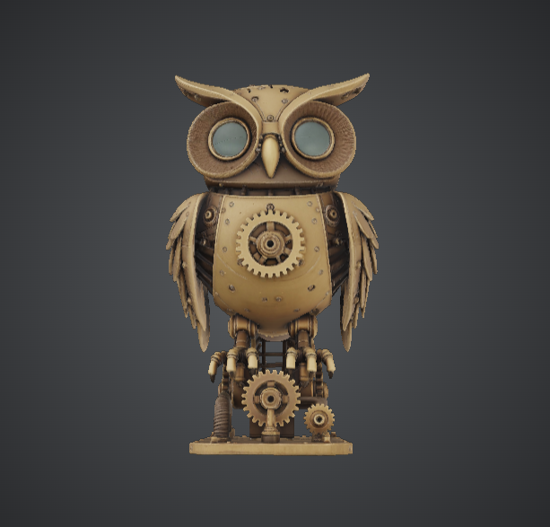 Steampunk Clockwork Owl – Mechanical Gear Owl Statue