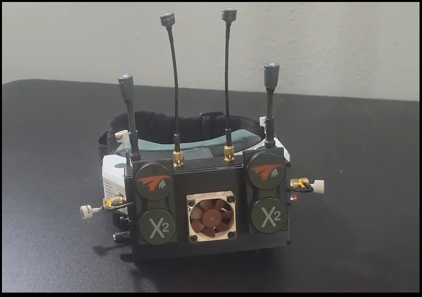OpenIPC Radxa Zero 3W VRX case -- 3x EU RX cards w/ HDZero rail mounting