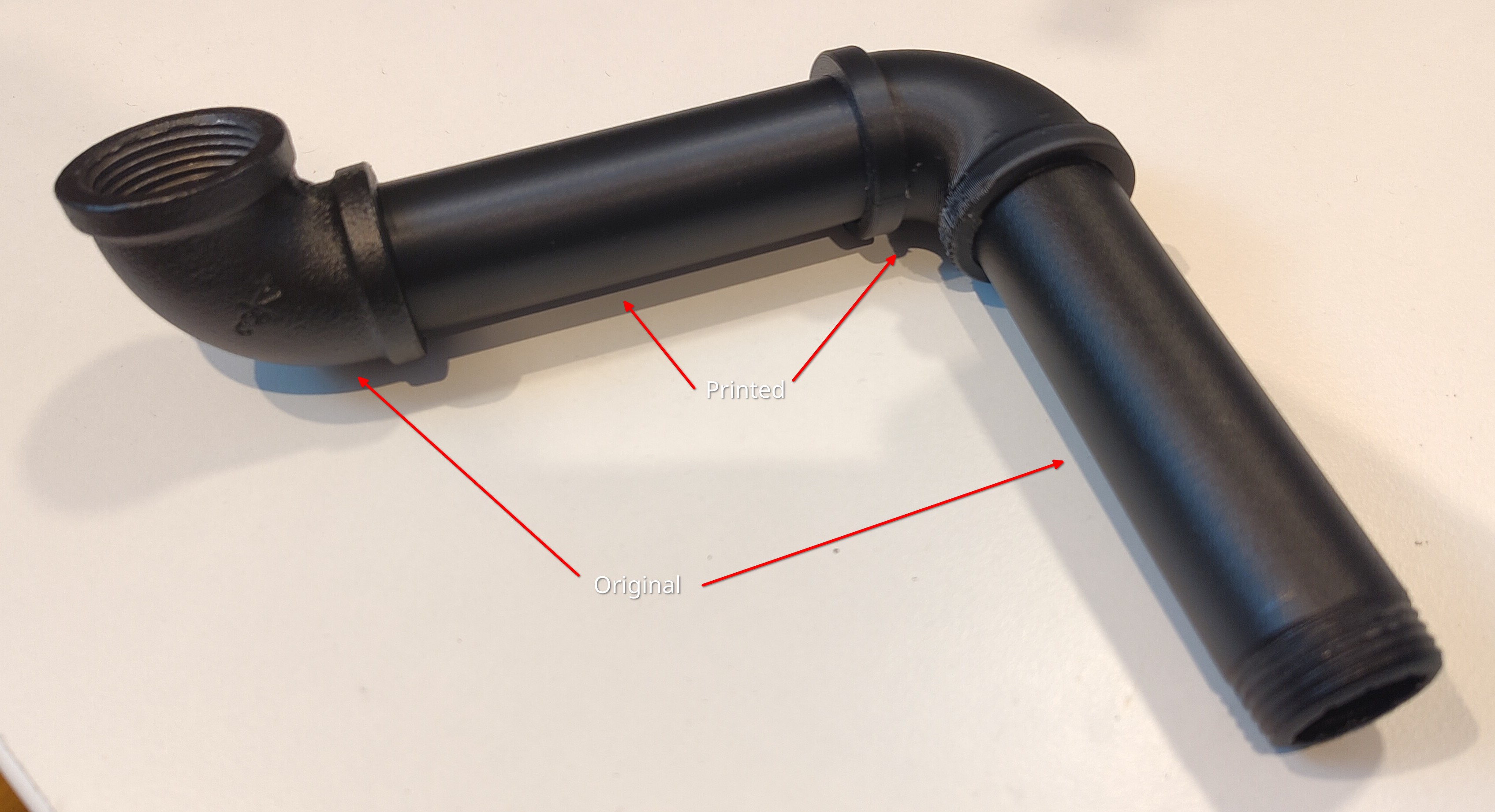 3/4" pipe with left and right thread — miniatura 3