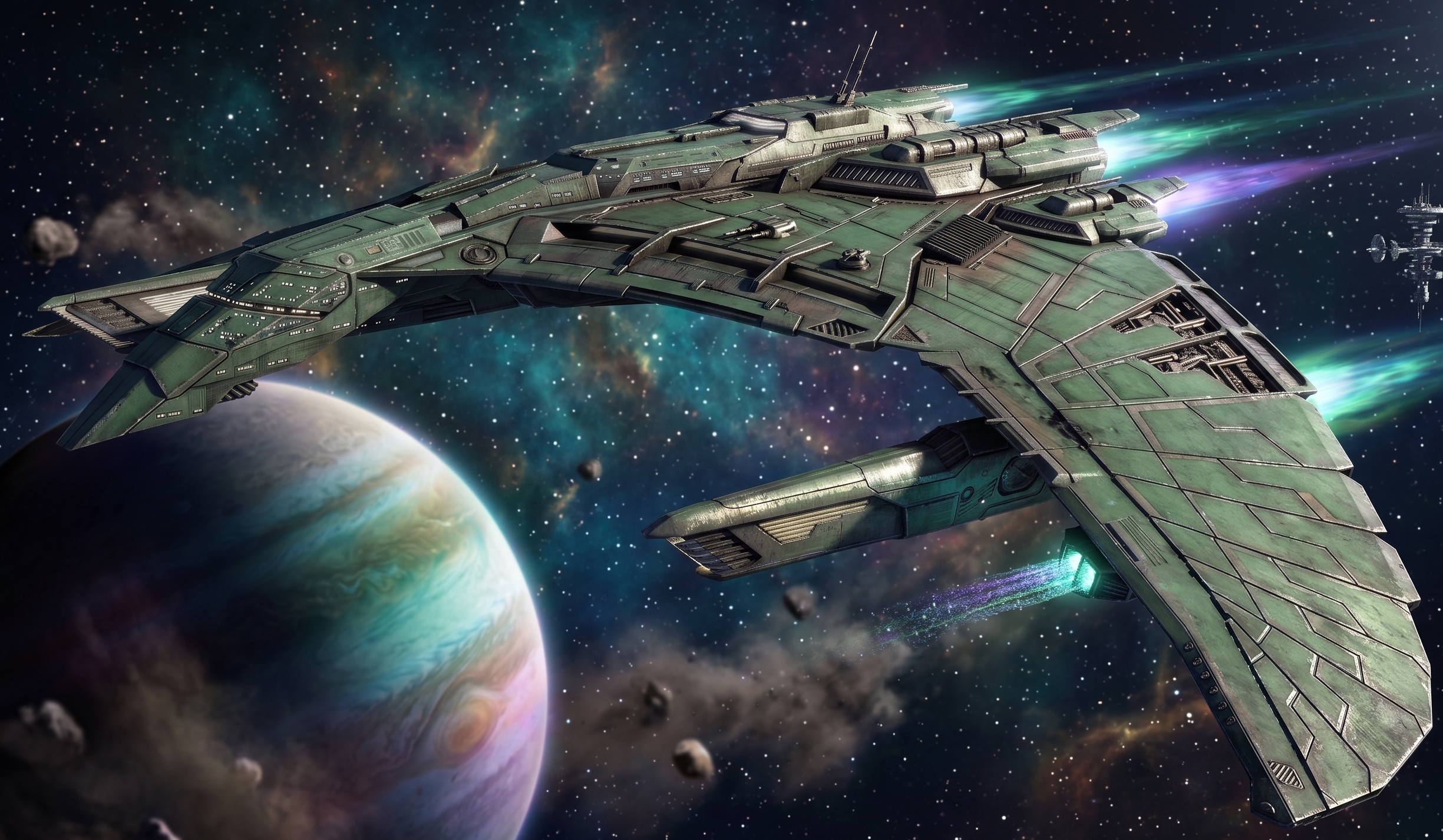 Star Trek Romulan Centurion ship model warbird bird of prey faction Fleet Command