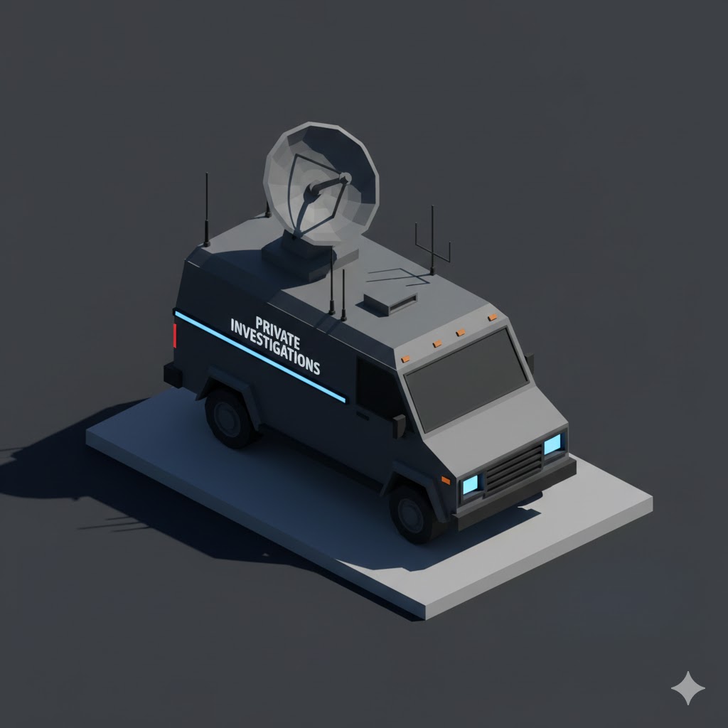 Low Poly Surveillance Van