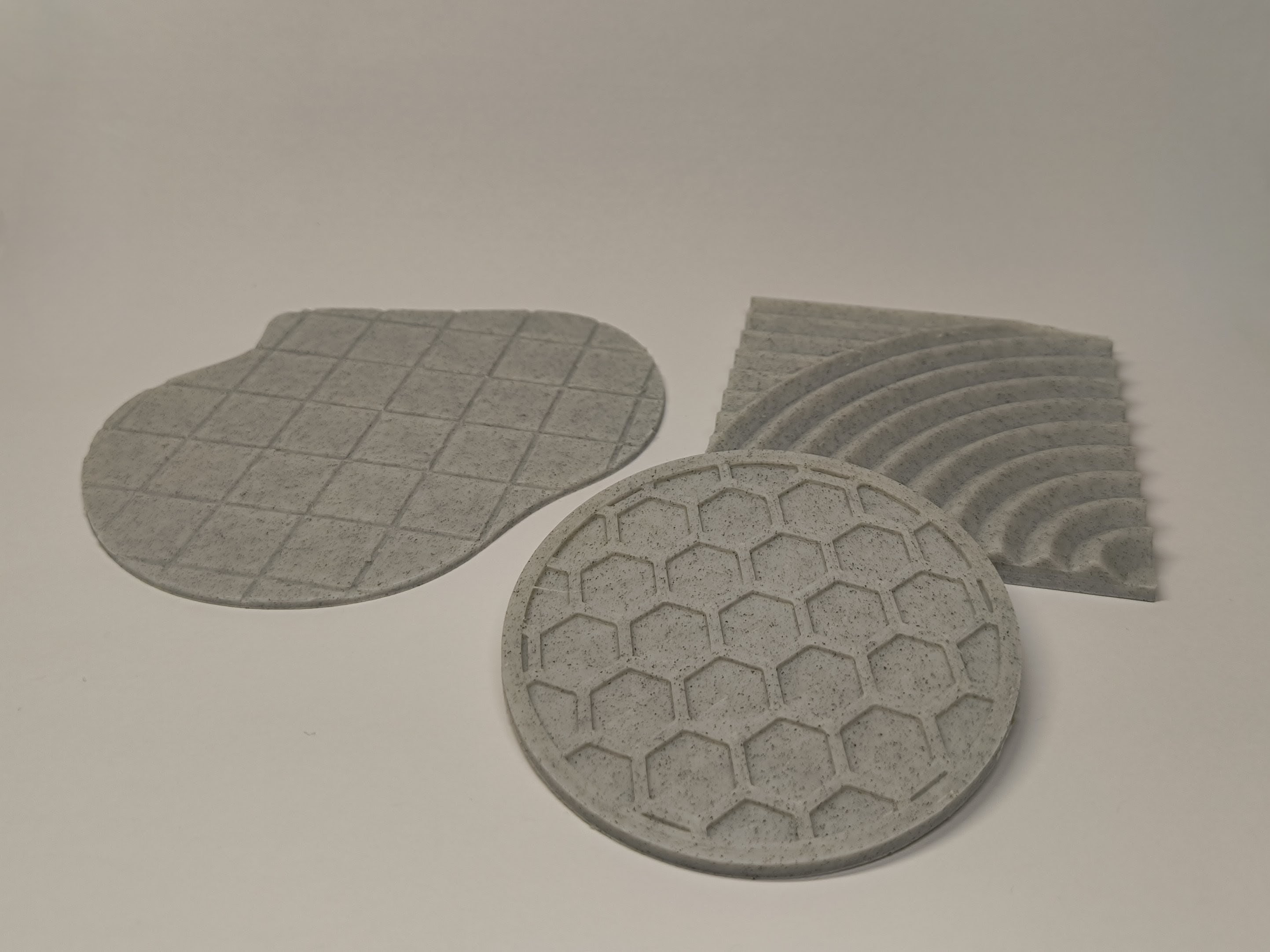 3-Piece Coaster Set with Unique Shapes