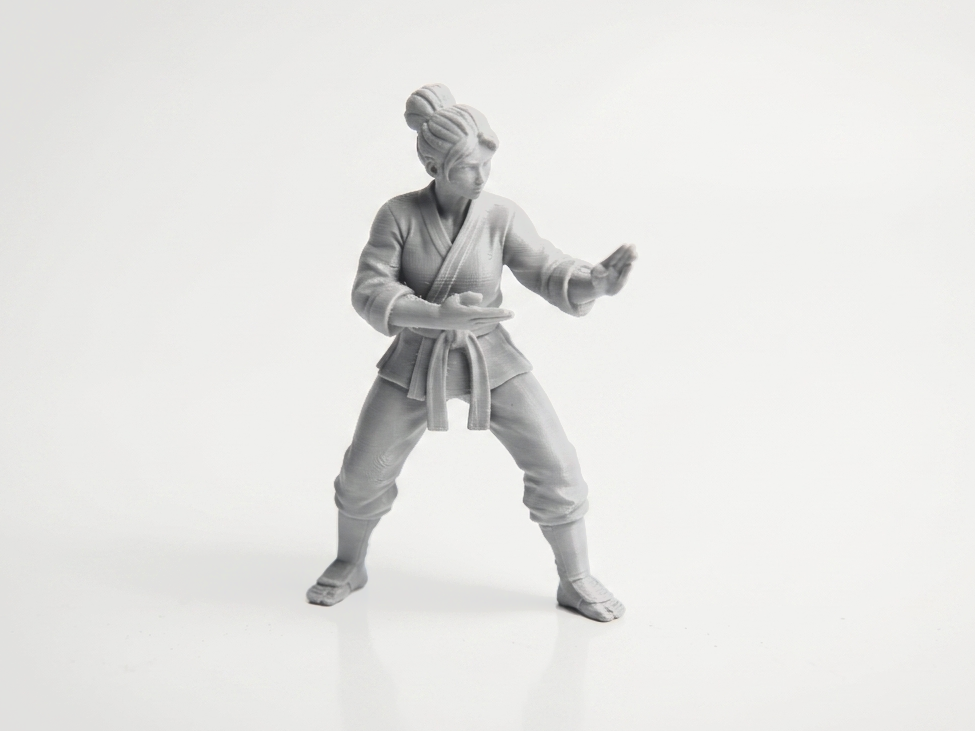 Karate Lady Figurine Martial Arts 3D Printable