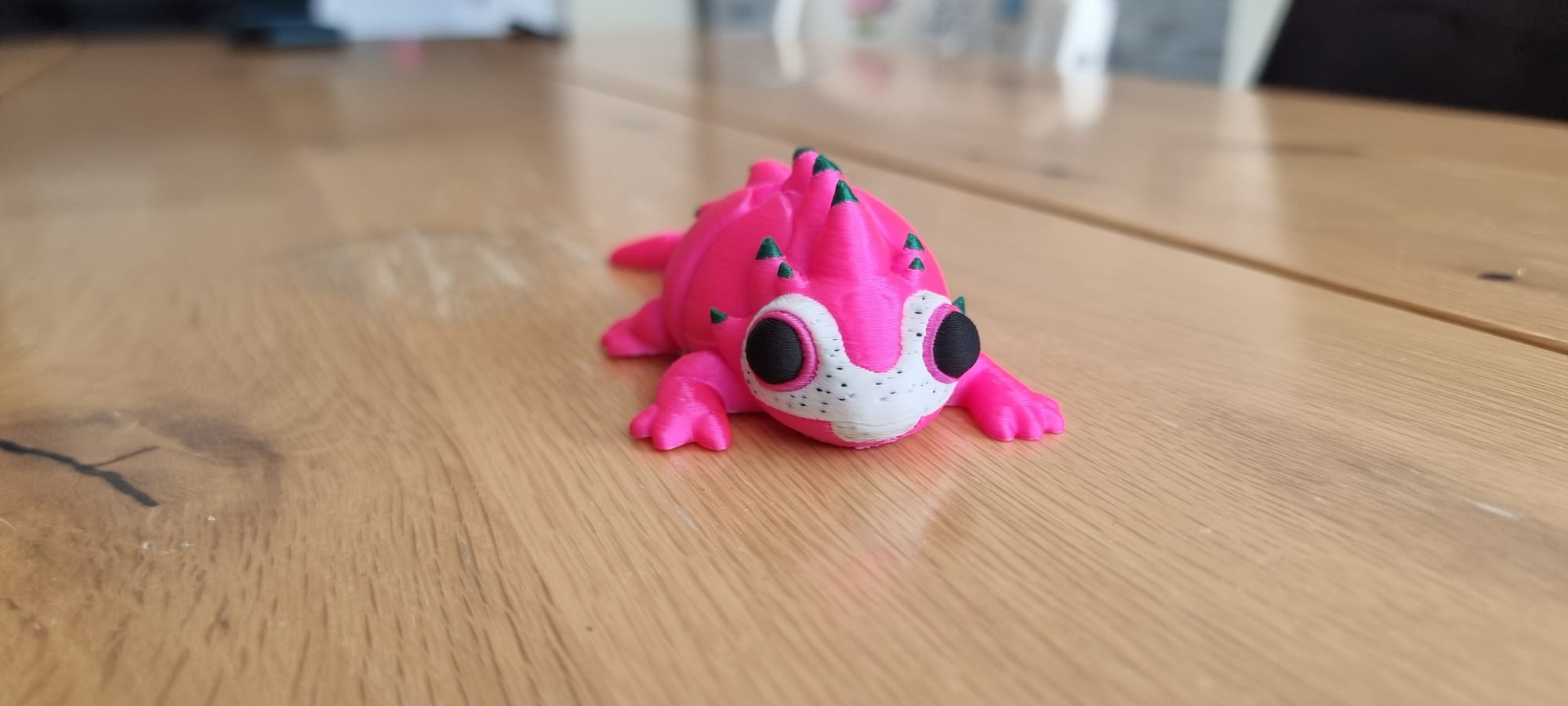 Articulated Dragon fruit Chameleon print in place 3D model