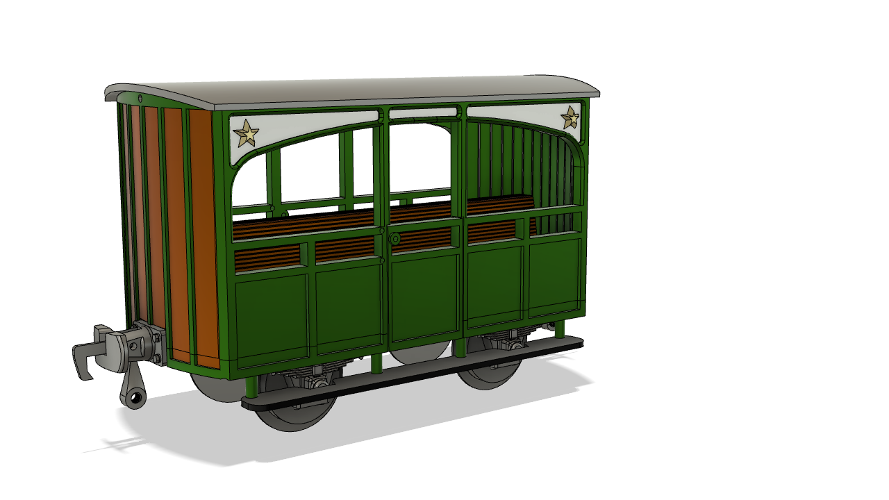 G-Scale (1:20 / 45 mm track) Ffestiniog Railway "Bug Box" Observation Car