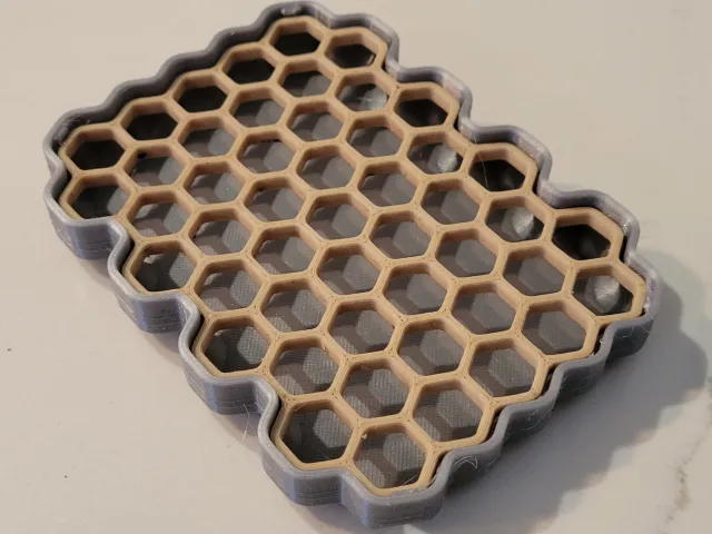 Hexagonal Soap/Sponge dish w/locking tabs