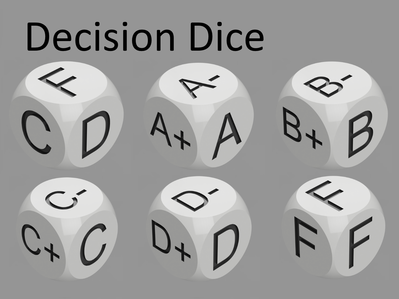 decision dice - grades