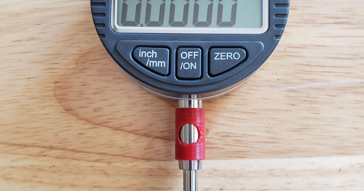 Dial Indicator Stem Conversion Sleeve by Dan Download free STL model