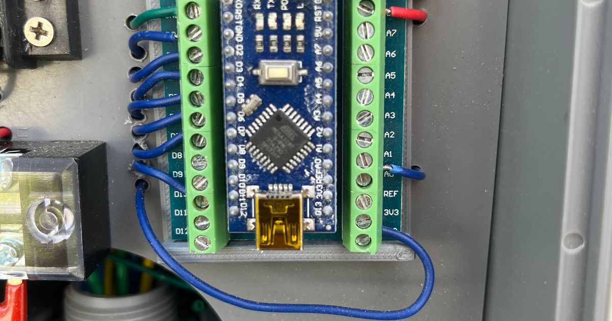 Arduino Nano with terminal block holder by AP | Download free STL model ...