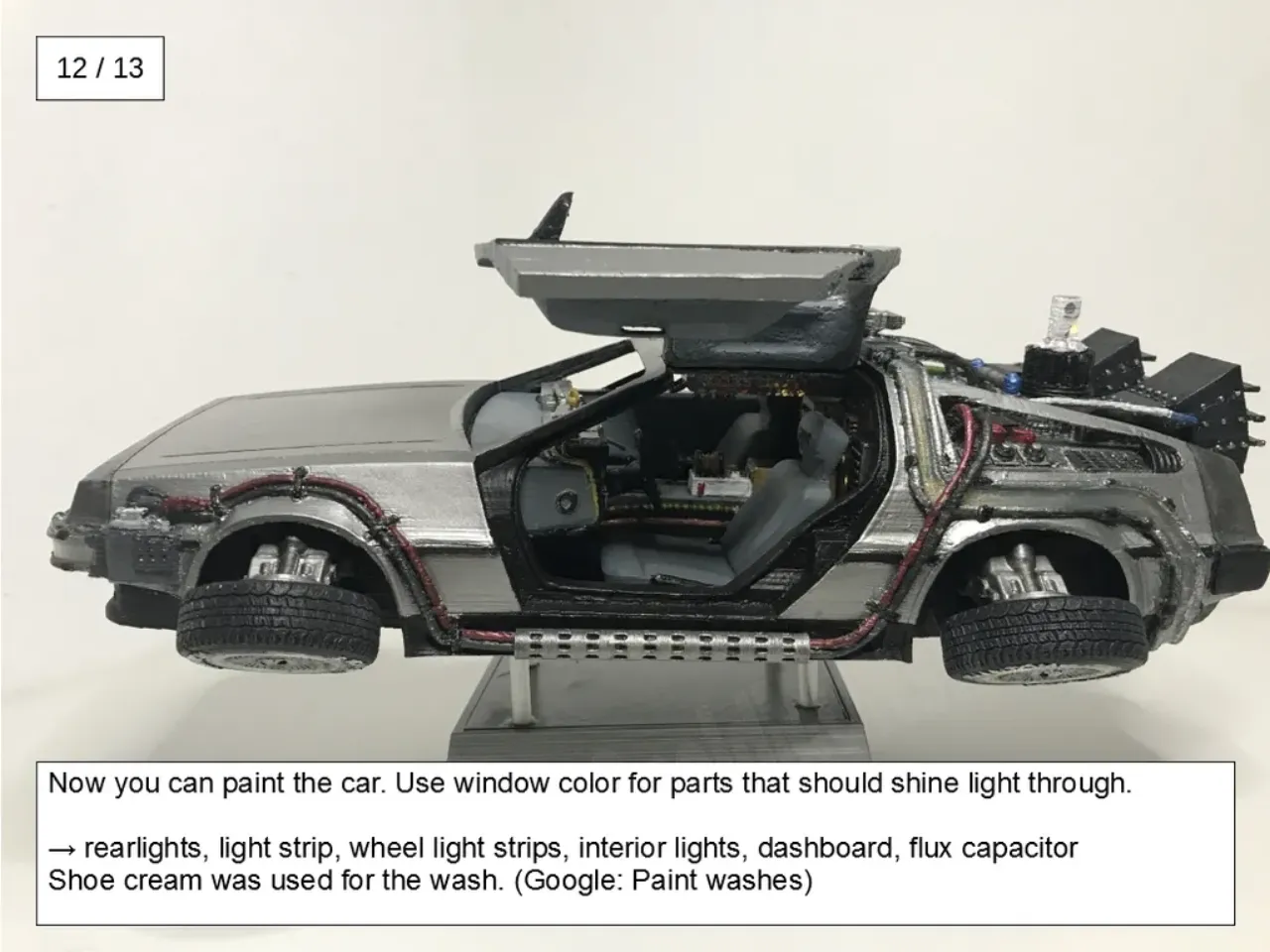 Lampe 3D DEL Auto DeLorean Retour Vers Le Futur – Légende De Pixel