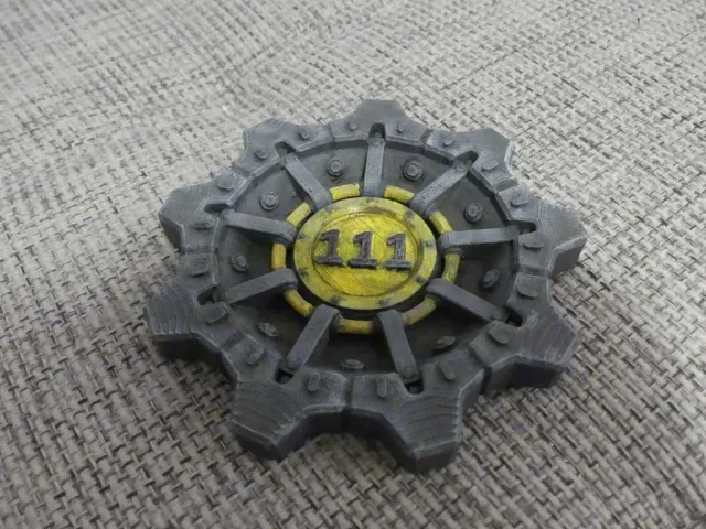 stackable fallout vault door coaster