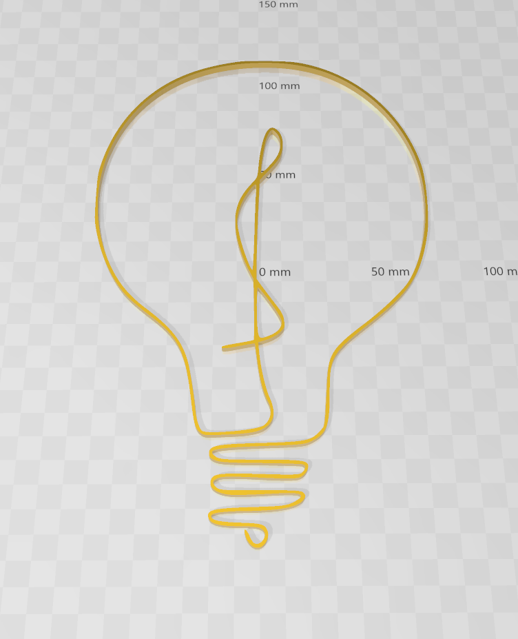 Miniatura 4 do modelo 3D Light bulb continuous drawing lines