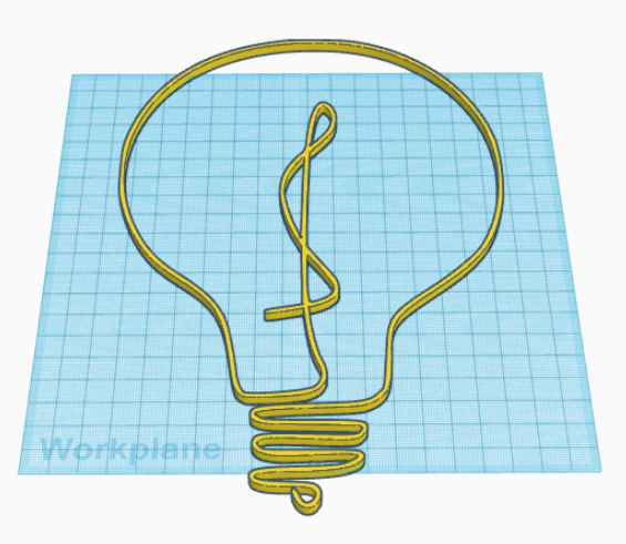 Miniatura 3 do modelo 3D Light bulb continuous drawing lines